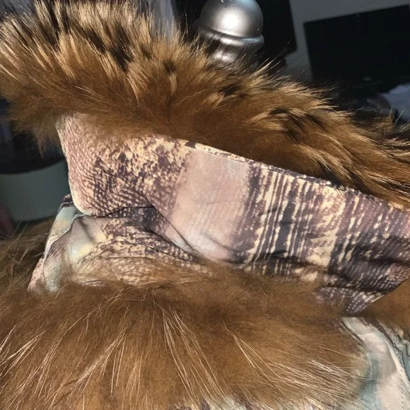 Moon River, Abstract Print Down Filled Puffer Coat, Sz 40 (US 4/6), EUC - Picture 10 of 15